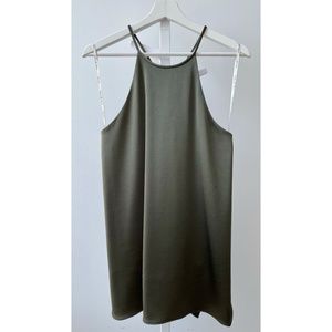 Halston Heritage High Neck Racerback Camisole Tunic in Green